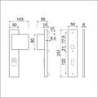 Afbeeldingen van Ami Greeplangschild, aluminium veiligheidsbeslag 251/15 - 90/80 KT rechstw.pc72 F1 dd=54mm