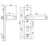 Afbeeldingen van Nemef Deurkrukgarnituur F1 DIN rechts 3251 WC 8 x 72mm