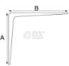 Afbeeldingen van ES 11252 Plankdrager staal geperst 100 x 125mm wit gelakt