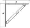 Afbeeldingen van ES 4120B plankdrager/opvouwbaar 200x200mm wit gelakt 0513.230.4120