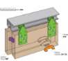 Afbeeldingen van Henderson Double Top W18 Schuifdeurbeslag lengte rail 1800mm gewicht  Kastdeur 45kg