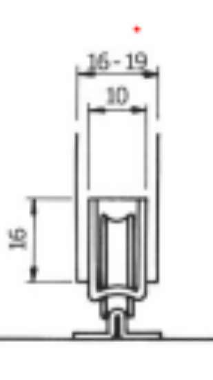 Afbeeldingen van schuifdeurrail 1425 staal geperst bruin 2000 x 18 x 6mm