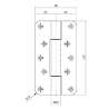 Afbeeldingen van P+E Projectscharnier CE hout/hout 160mm rvs geborsteld