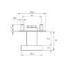 Afbeeldingen van P+E Deurknop op ronde rozet ø55x2mm wisselstift 8mm rvs geborsteld