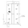 Afbeeldingen van P+E Kogelstift paumelle SKG3 hout/hout 160mm DIN links rvs geborsteld