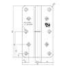 Afbeeldingen van P+E Kogelstift paumelle SKG3 hout/hout 160mm DIN rechts rvs geborsteld