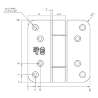 Afbeeldingen van P+E Projectscharnier SKG3 hout/hout 100mm rvs geborsteld