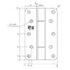 Afbeeldingen van P+E Projectscharnier SKG3 hout/hout 160mm rvs geborsteld