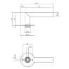 Afbeeldingen van P+E Gatdeel deurkruk L-model haaks 8mm stift rvs geborsteld