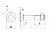 Afbeeldingen van Slotbout met moer verzinkt m12 x 130mm