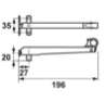 Afbeeldingen van Axa Combi raamuitzetter Axaflex Classic rechts wegdraaiend RVS zwart 2480-39-81/E