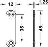 Afbeeldingen van Magneetsluiting, om te schroeven, hoekig, wit, trekkracht: 3–4 kg, tegenstuk staal