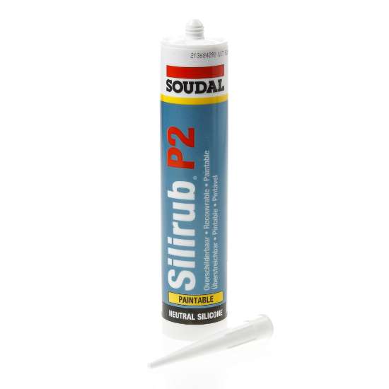 Afbeeldingen van Soudal Silirub P2 wit 9010 310ml