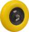 Afbeeldingen van Kruiwagenwiel anti-lek geel stalen velg