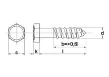 Afbeeldingen van Houtdraadbout DIN 571 gegalvaniseerd 10 x 45mm