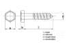 Afbeeldingen van Houtdraadbout gegalvaniseerd 7 x 40mm