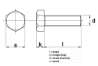 Afbeeldingen van Zeskanttapbout RVS A2 m8 x 30mm