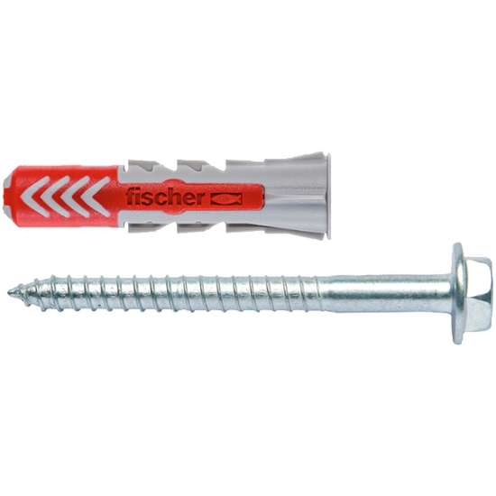 Afbeeldingen van Fischer plug Duopower 10x50mm met schroef