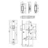 Afbeeldingen van Intersteel magneet cilinder woningbouw dag- en nachtslot PC55 met roestvaststaal voorplaat 20X175 mm, inclusief sluitkom