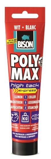 Afbeeldingen van Poly Max high tack wit tube 165gr