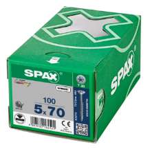 Afbeeldingen van Spax Spaanplaatschroef platverzonken kop verzinkt T-Star T20 deeldraad 5.0x70mm (per 100 stuks)