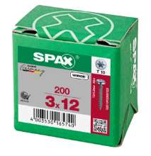 Afbeeldingen van Spax Spaanplaatschroef cilinderkop verzinkt T-Star T10 3.0x12mm (per 200 stuks)