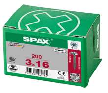 Afbeeldingen van Spax Spaanplaatschroef cilinderkop verzinkt T-Star T10 3.0x16mm (per 200 stuks)