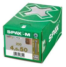 Afbeeldingen van Spax-m MDF Spaanplaatschroef met boorpunt verzinkt T-Star T20 deeldraad 4.5x50mm (per 200 stuks)