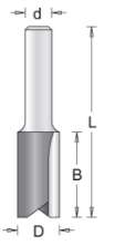 Afbeeldingen van Hitachi 8 mm groeffrees 22 x 19 x 51mm