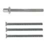 Afbeeldingen van Bevestigingsset voor veilgheidsgarnituur, duwer/kruk, van 50mm breed, tbv deurdikte 51-59mm
