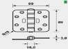 Afbeeldingen van Axa Smart easyfix scharnier ronde hoek zwart 89x89x3mm