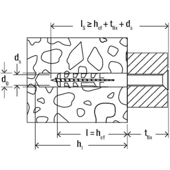 Afbeeldingen van Fischer spreidplug nylon S 5 x 25mm 3-4mm