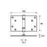 Afbeeldingen van Axa Kantelaafscharnier topcoat gegalvaniseerd 89 x 150 x 2.4mm 1134-55-23/E