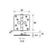 Afbeeldingen van Axa Veiligheidsscharnier ronde hoeken RVS 89 x 89mm SKG*** 1114-25-83/7KV4