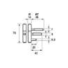 Afbeeldingen van Axa Inboorpaumelles hout diameter 14mm lente 75mm 1177-10-37/0T