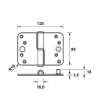 Afbeeldingen van Axa Veiligheidskogelstiftpaumelle RVS ronde hoeken rechts 89 x 125 x 3mm SKG*** 1202-27-81/V4E