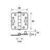 Afbeeldingen van Axa Smart Veiligheidsscharnier ronde hoeken los gestort topcoat gegalvaniseerd 89 x 89 x 3mm SKG*** 1617-09-23/7V