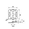 Afbeeldingen van Axa Smart veiligheidsscharnier ronde hoeken los gestort topcoat gegalvaniseerd 89 x 79 x 3mm SKG*** 1617-08-23/7V