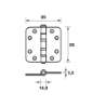 Afbeeldingen van Axa Smart Veiligheidsschijflagerscharnier geborsteld RVS 89 x 89 x 3mm 1637-09-81/E