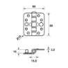 Afbeeldingen van Axa Smart Easyfixscharnierxdk topcoat gegalvaniseerd 89 x 80 x 3mm SKG*** 1689-09-23/7V