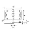 Afbeeldingen van Axa Smart Veiligheids schijflagerscharnier RVS 89 x 150 x 3mm SKG*** 1647-15-81/VE