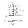 Afbeeldingen van Axa Smart easyfix renovatie veiligheidsscharnier topcoat gegalvaniseerd 89 x102 x3mm SKG*** 1688-09-23/7V