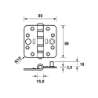 Afbeeldingen van Axa Smart easyfix veiligheidsscharnier topcoat gegalvaniseerd 89 x 89 x 3mm SKG*** 1687-09-23/7V