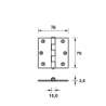 Afbeeldingen van Axa Scharnier RVS 75 x 75mm 1103-24-83/E