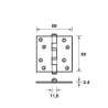 Afbeeldingen van Axa Kogellagerscharnier topcoat gegalvaniseerd 89 x 89mm 1531-25-23/E