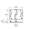 Afbeeldingen van Axa Veiligheidskogelstiftpaumelle topcoat gegalvaniseerd links 89 x 125 x 3mm SKG*** 1200-37-23/V4E