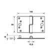 Afbeeldingen van Axa Veiligheidskogelstiftpaumelle topcoat gegalvaniseerd links 89 x 150 x 3mm SKG*** 1200-38-23/V4E