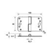 Afbeeldingen van Axa Veiligheidskogelstiftpaumelle topcoat gegalvaniseerd ronde hoeken links 89 x 150 x 3mm SKG*** 1202-38-23/V4