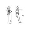 Afbeeldingen van Axa Raamsluiting met knop F1 3308-30-91/E rechts