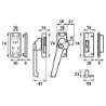 Afbeeldingen van Axa Raamsluiting met nok cilindersluiting links inbouw F1 3319-41-91/6